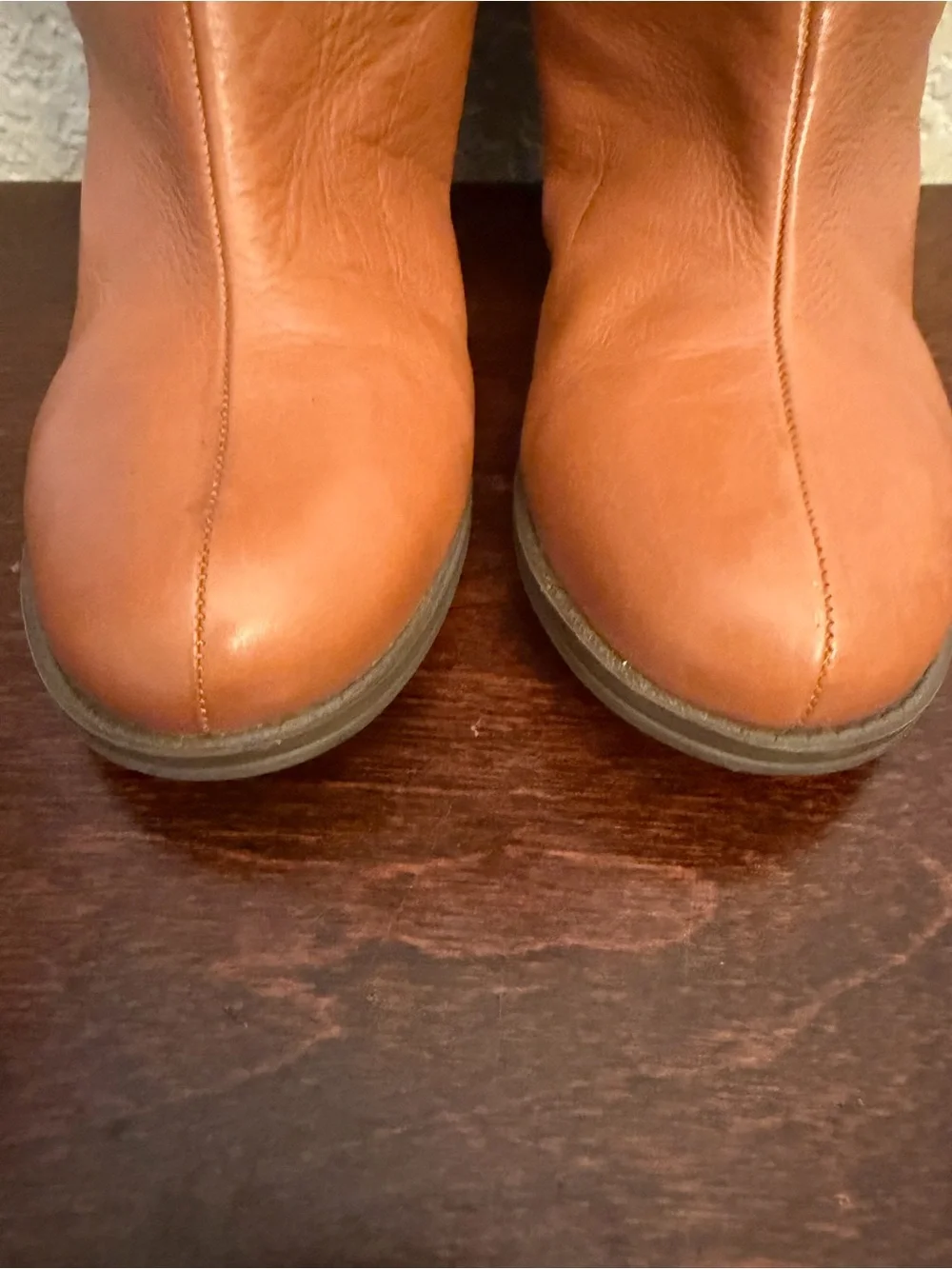 Nurture Lucia Boots Women's Size 8M Pebble English Tan Leather Knee High PullOn